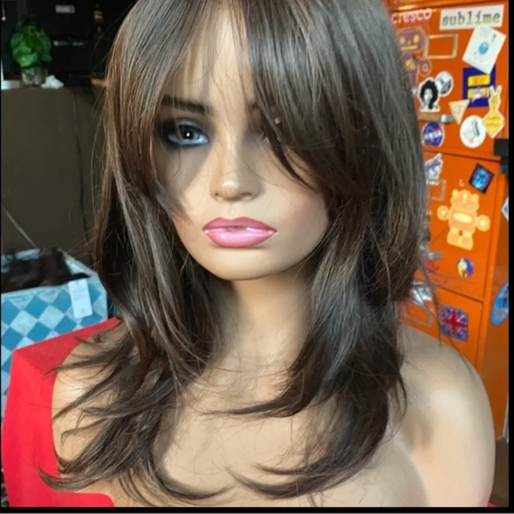 Chocolate brunette ultra real brown wig
